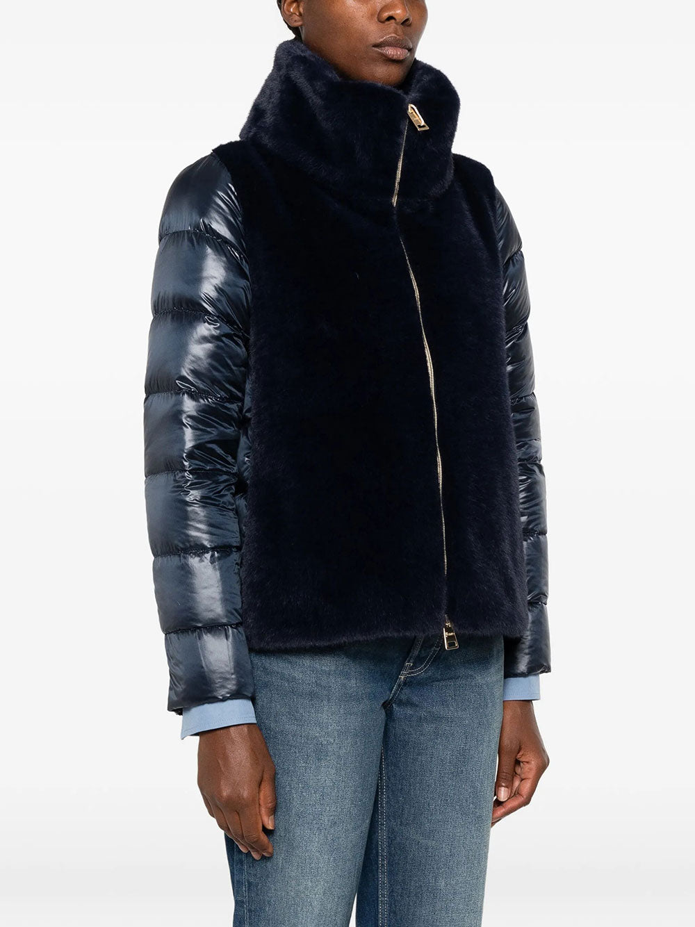 Herno Women Faux Fur-Inserts Ultralight Padded Jacket HERNO