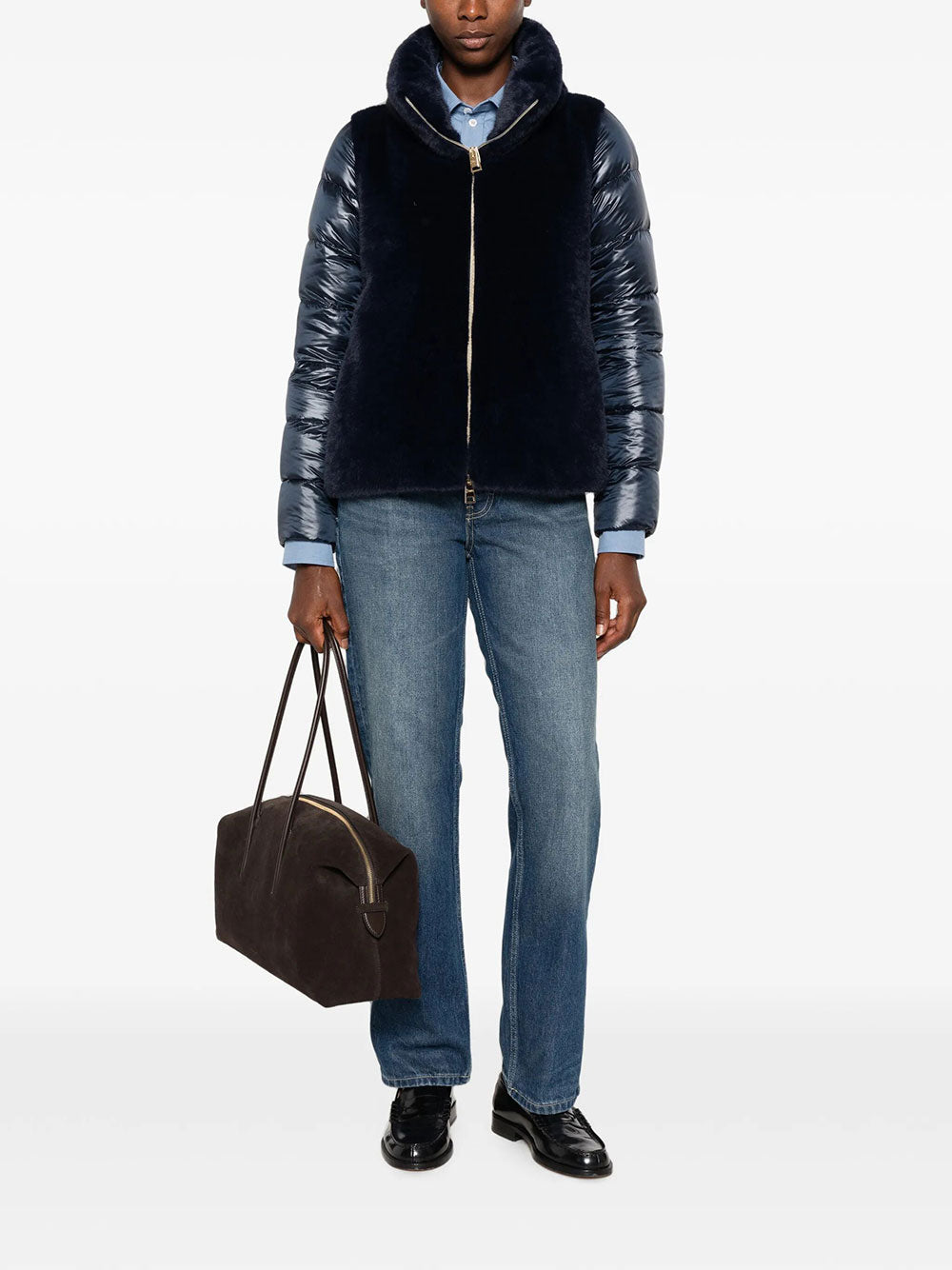 Herno Women Faux Fur-Inserts Ultralight Padded Jacket HERNO