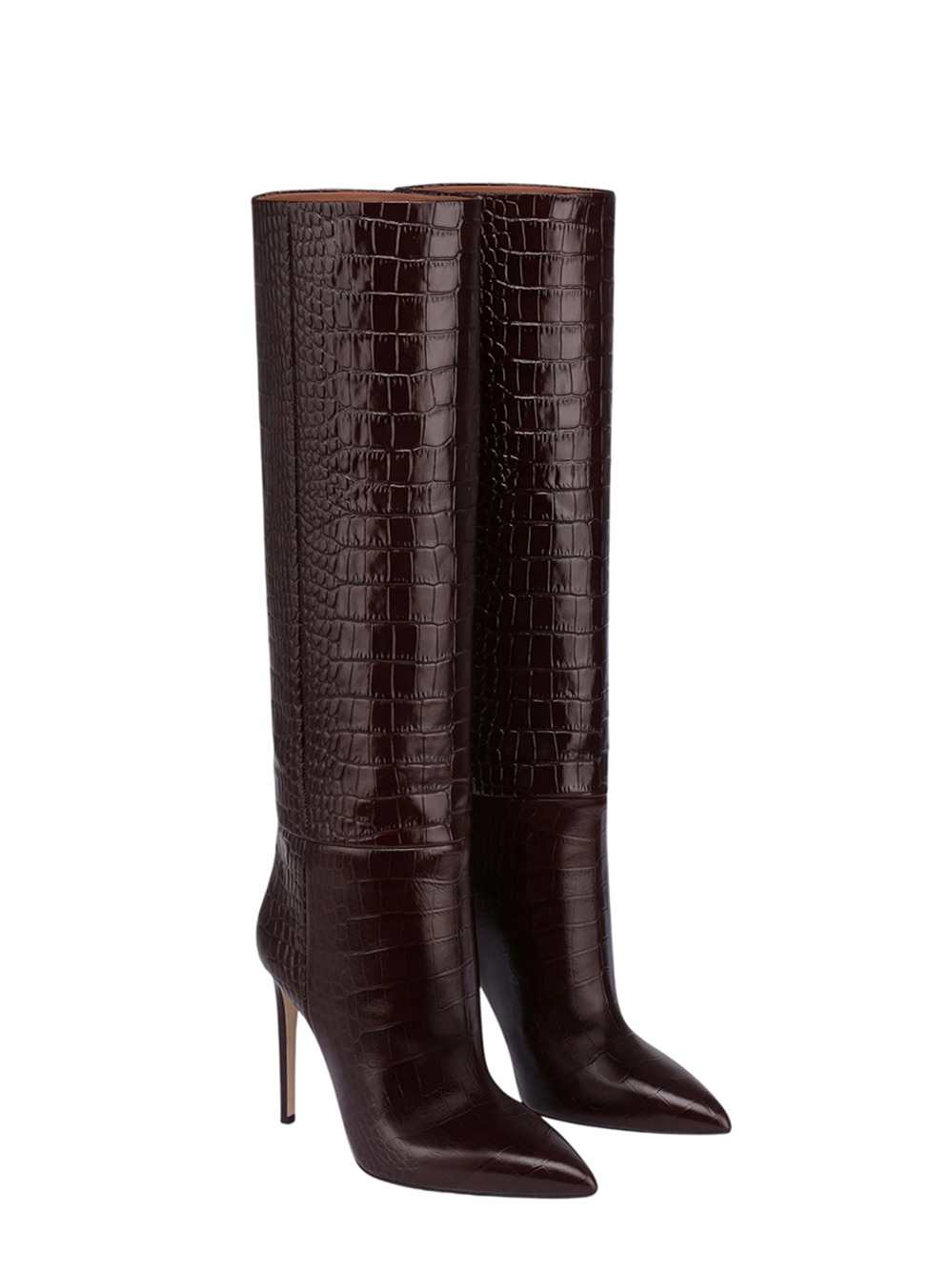 Paris Texas Women Crocodile-Embossed Leather Boot
