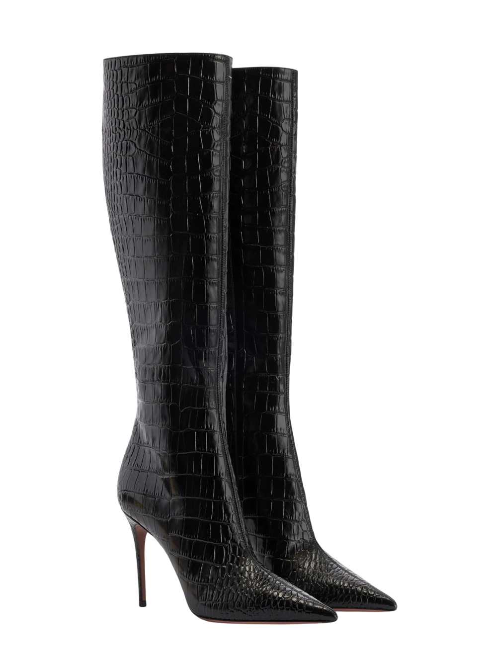 Paris Texas Women Crocodile-Effect Boot PARIS TEXAS