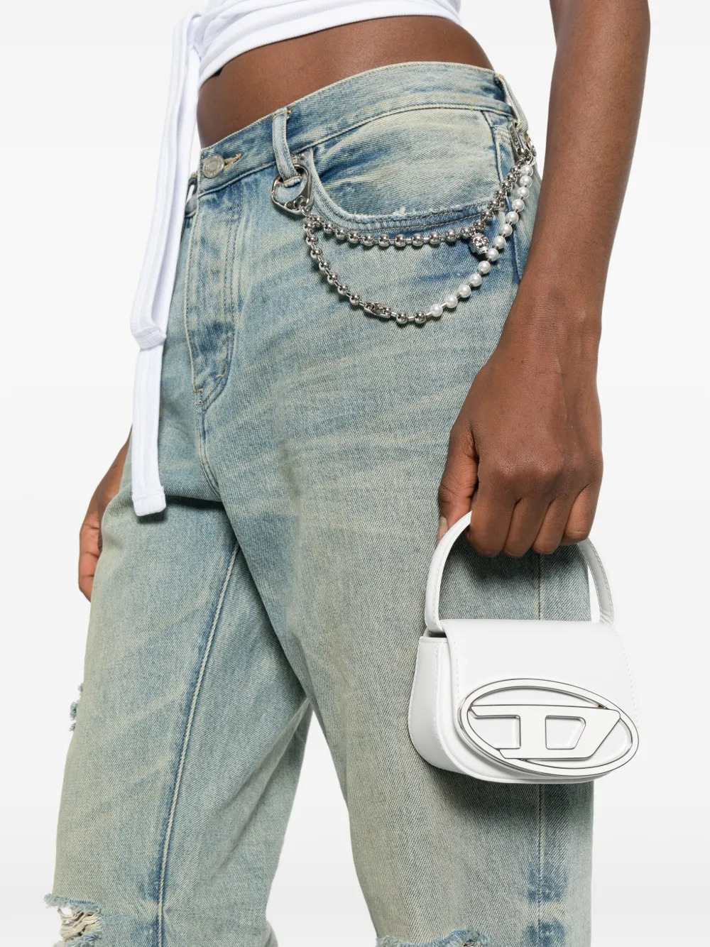 Diesel Women 1Dr Xs Mini Tote Bag With Logo Plaque DIESEL
