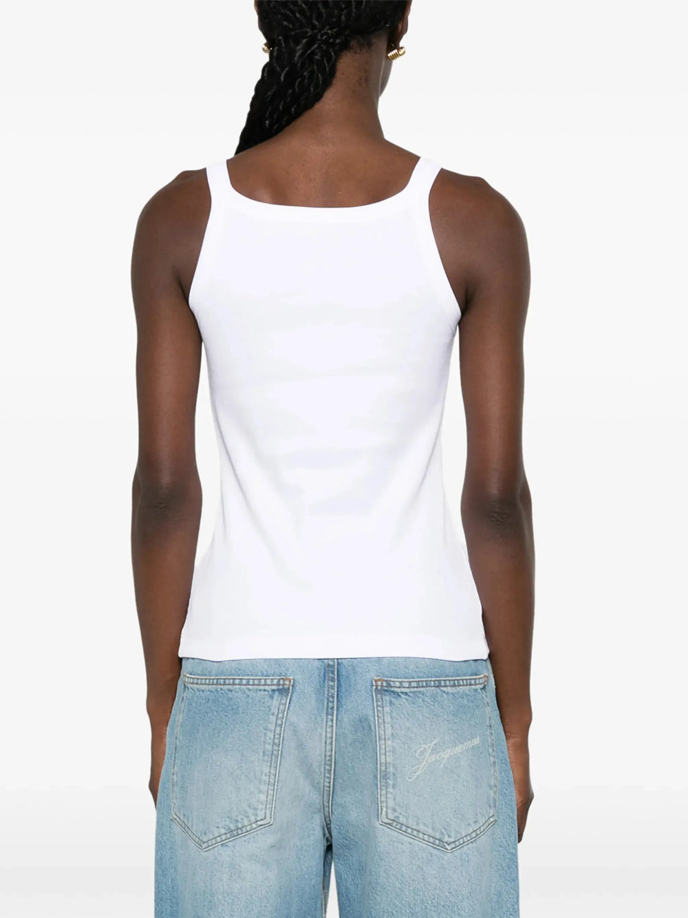 Fendi Women Fendi Ribs Top With Logo Embroidery FENDI