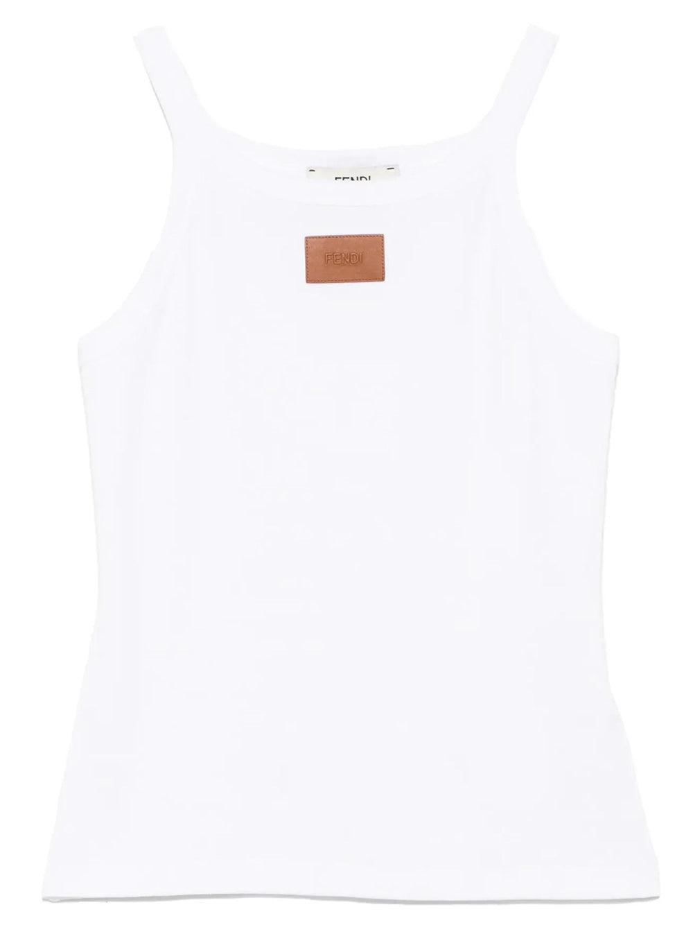 Fendi Women Fendi Ribs Top With Logo Embroidery FENDI