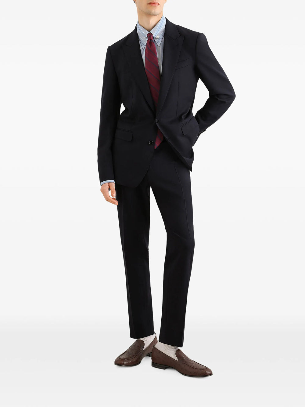 Dolce & Gabbana Men Abito Monopetto Martini Light In Gabardina Di Lana DOLCE & GABBANA
