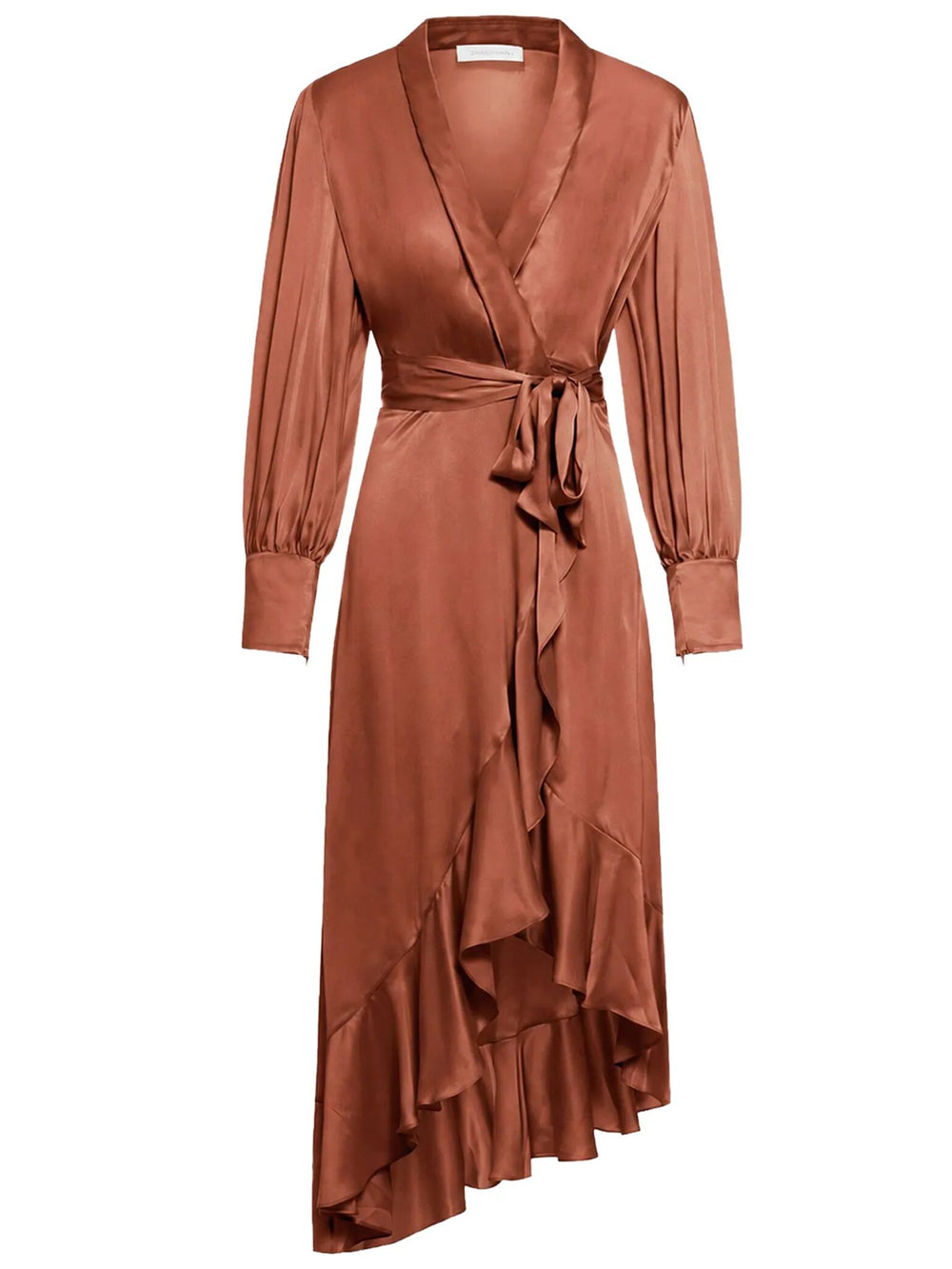 Zimmermann Women Silk Wrap Midi Dress ZIMMERMANN