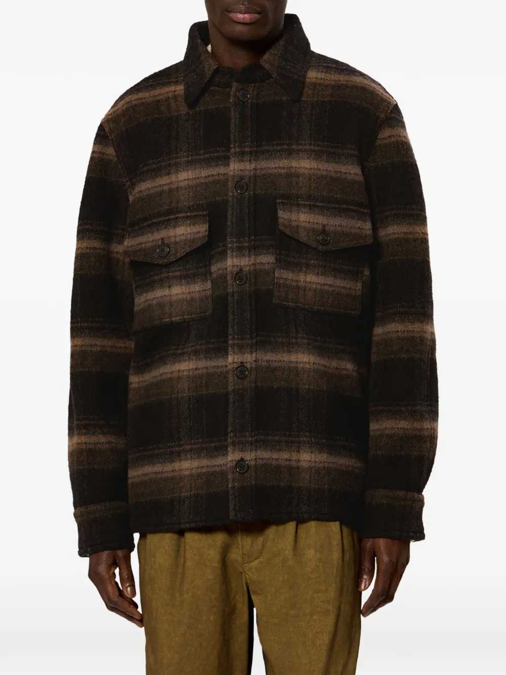 Marant Men Kervon Check Wool-Blend Overshirt ISABEL MARANT