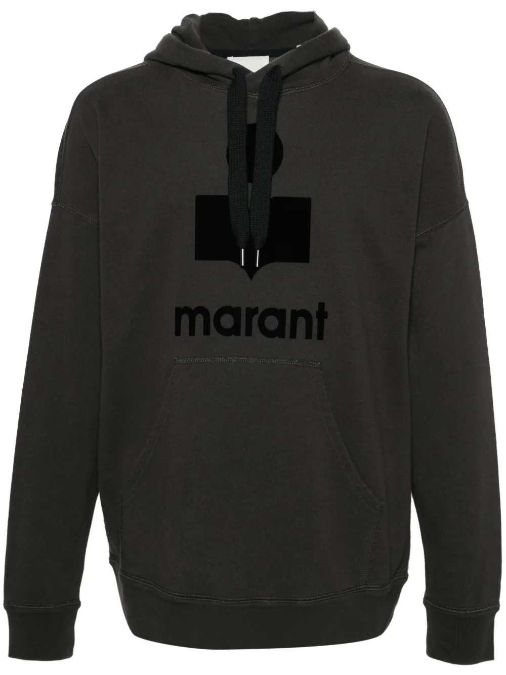 Marant Men Miley Flocked-Logo Hoodie ISABEL MARANT