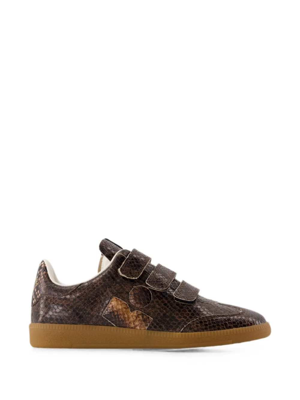 Marant Women Beth Sneakers With Snakeskin-Effect Velcro Strap ISABEL MARANT