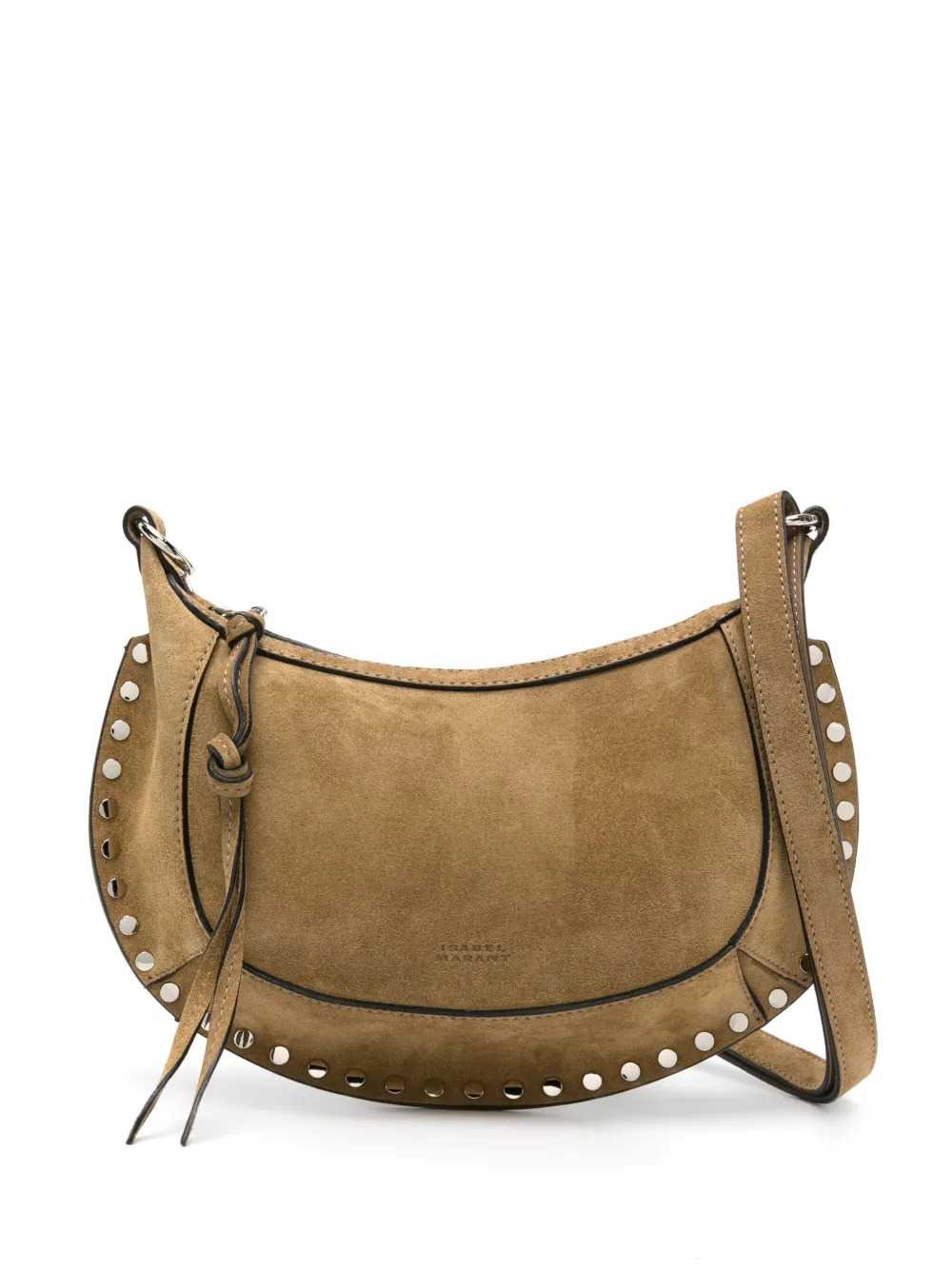 Marant Women Oskan Moon Shoulder Bag With Decorative Studs. ISABEL MARANT