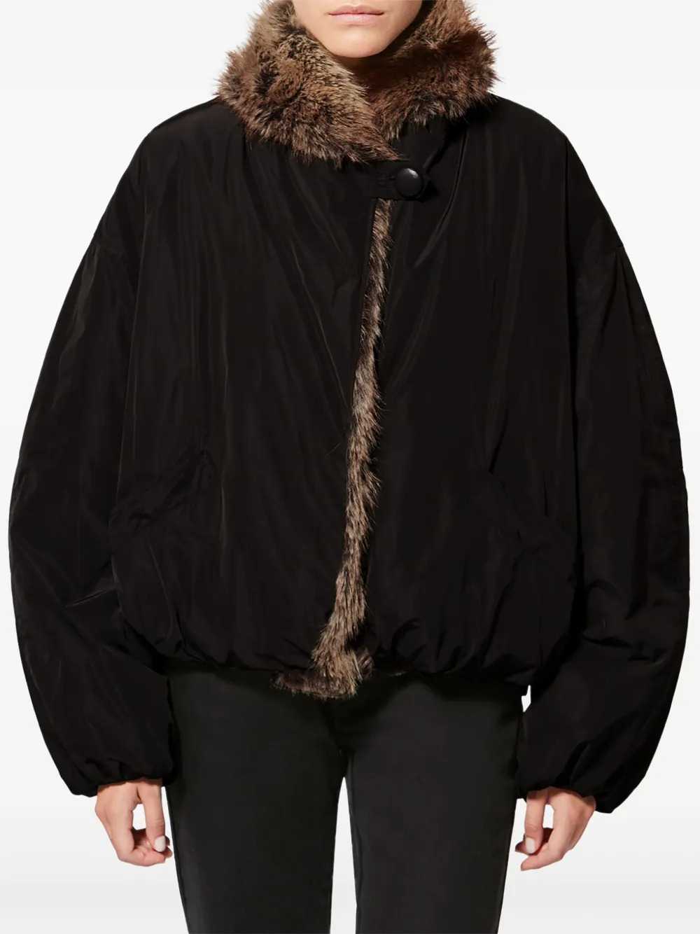 Marant Women Charone Short Faux-Fur Lined Parka ISABEL MARANT
