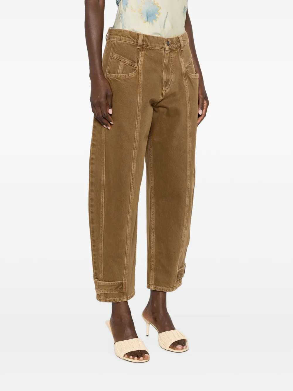 Marant Women Leja Tapered Jeans With Exposed Stitching ISABEL MARANT