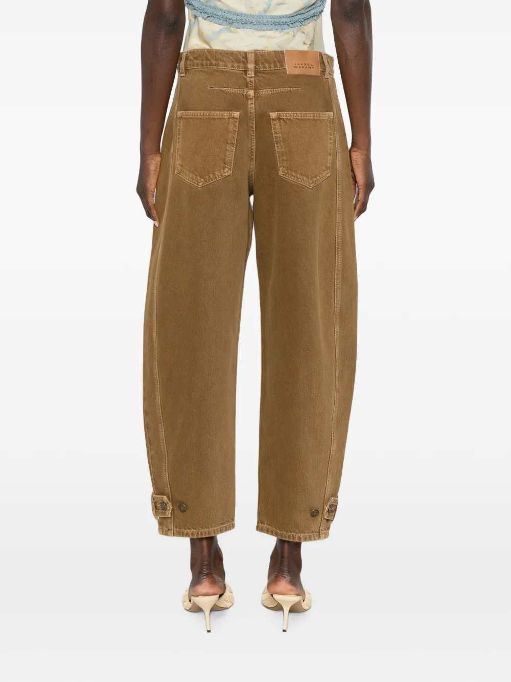 Marant Women Leja Tapered Jeans With Exposed Stitching ISABEL MARANT