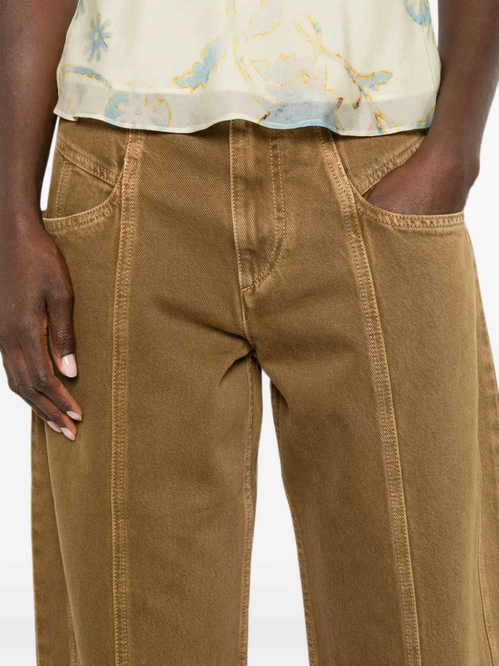 Marant Women Leja Tapered Jeans With Exposed Stitching ISABEL MARANT