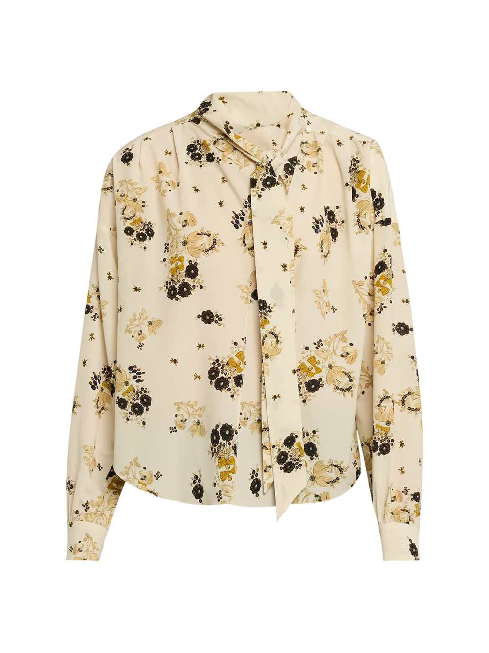 Marant Women Fedry Floral-Print Silk Blouse With Scarf-Style Neckline ISABEL MARANT