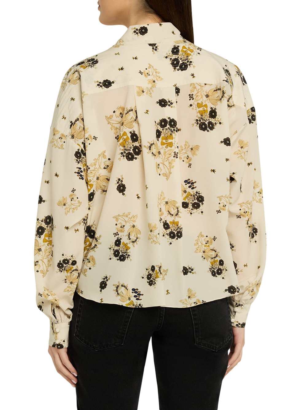 Marant Women Fedry Floral-Print Silk Blouse With Scarf-Style Neckline ISABEL MARANT