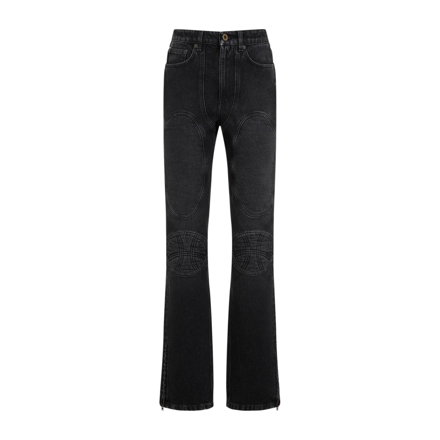 Jean Paul Gaultier Denim Jeans With Lacing And Knee Bonding Detail Women JEAN PAUL GAULTIER