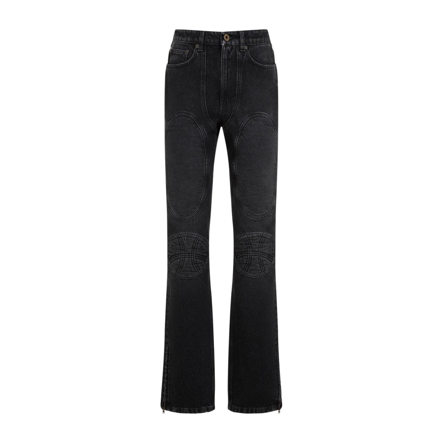 Jean Paul Gaultier Denim Jeans With Lacing And Knee Bonding Detail Women JEAN PAUL GAULTIER