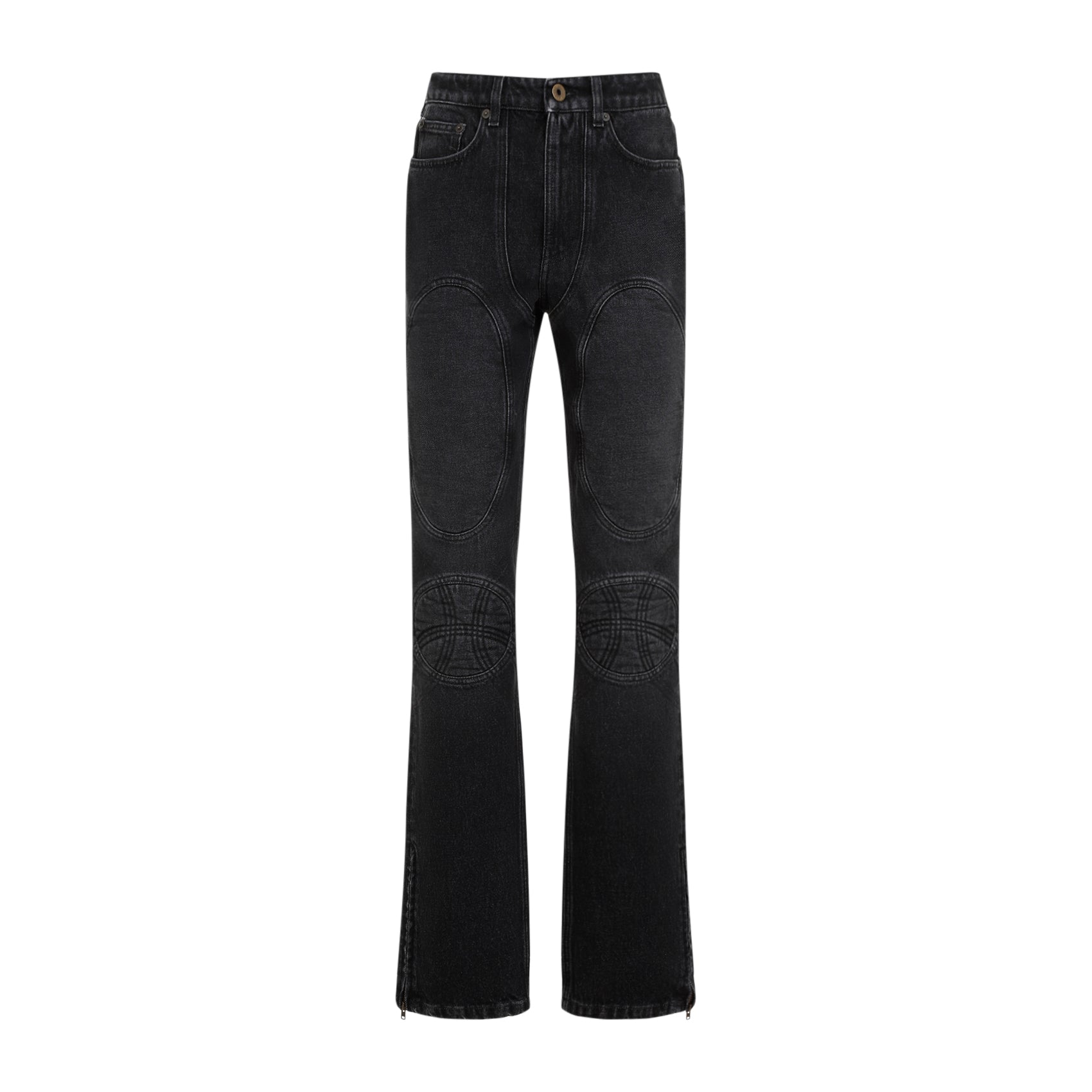 Jean Paul Gaultier Denim Jeans With Lacing And Knee Bonding Detail Women JEAN PAUL GAULTIER