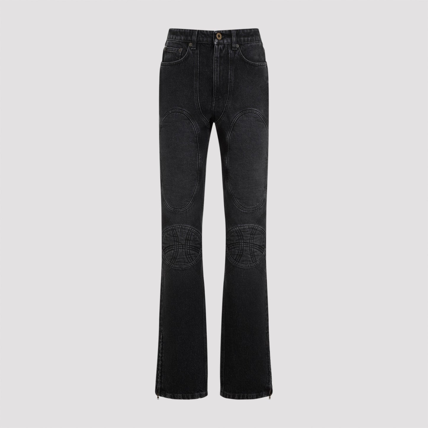 Jean Paul Gaultier Denim Jeans With Lacing And Knee Bonding Detail Women JEAN PAUL GAULTIER