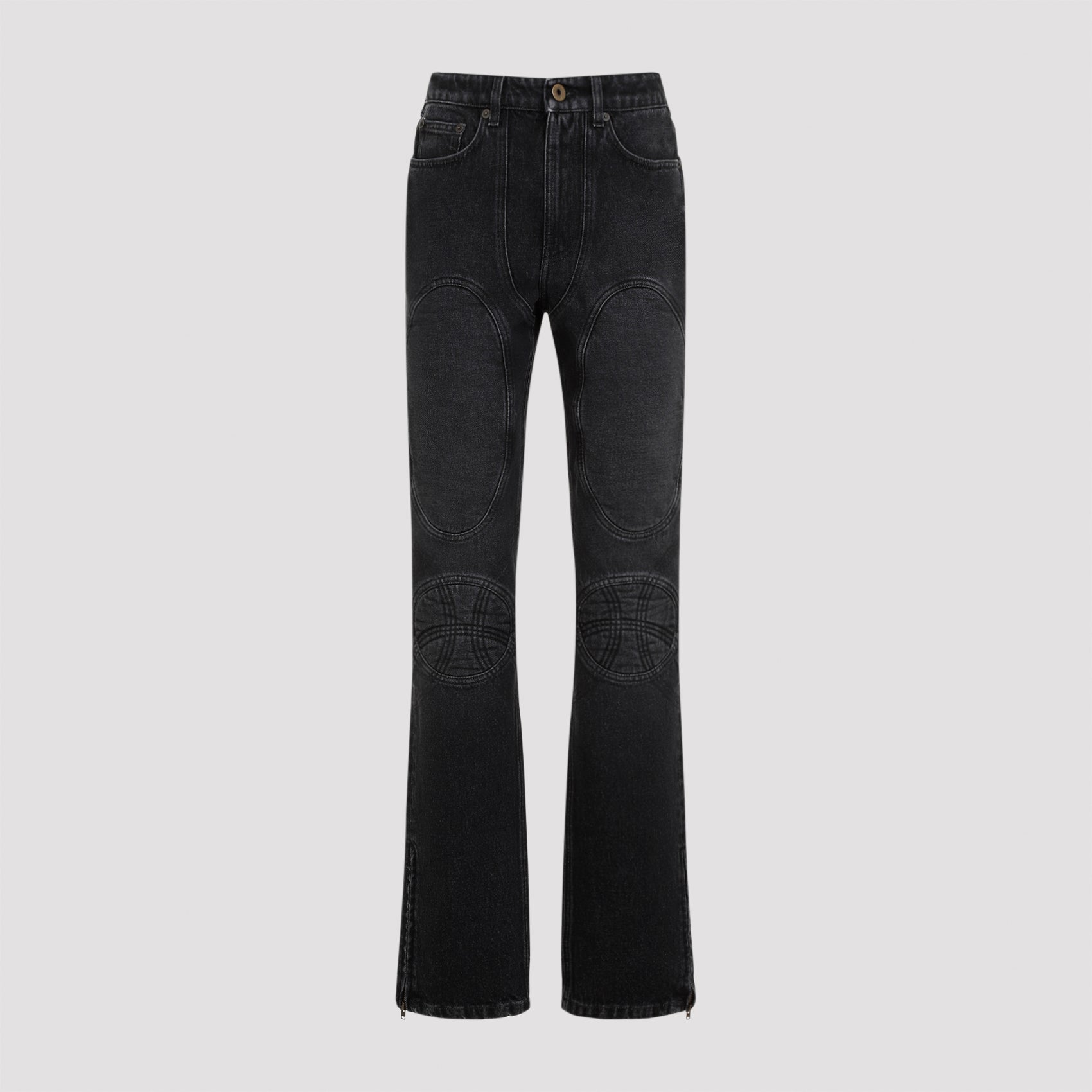 Jean Paul Gaultier Denim Jeans With Lacing And Knee Bonding Detail Women JEAN PAUL GAULTIER