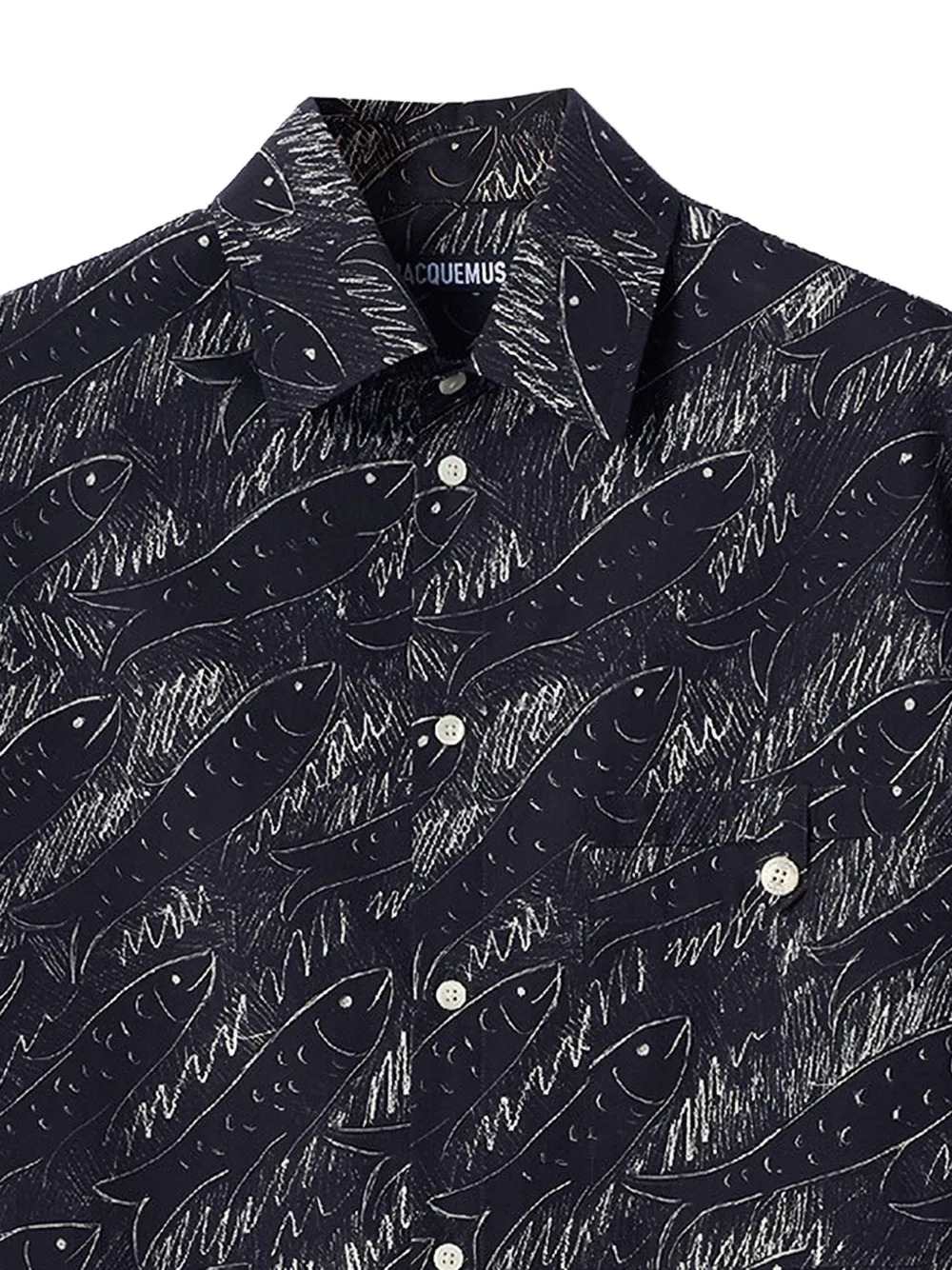 Jacquemus Men Rio Fish-Print Short-Sleeve Shirt JACQUEMUS