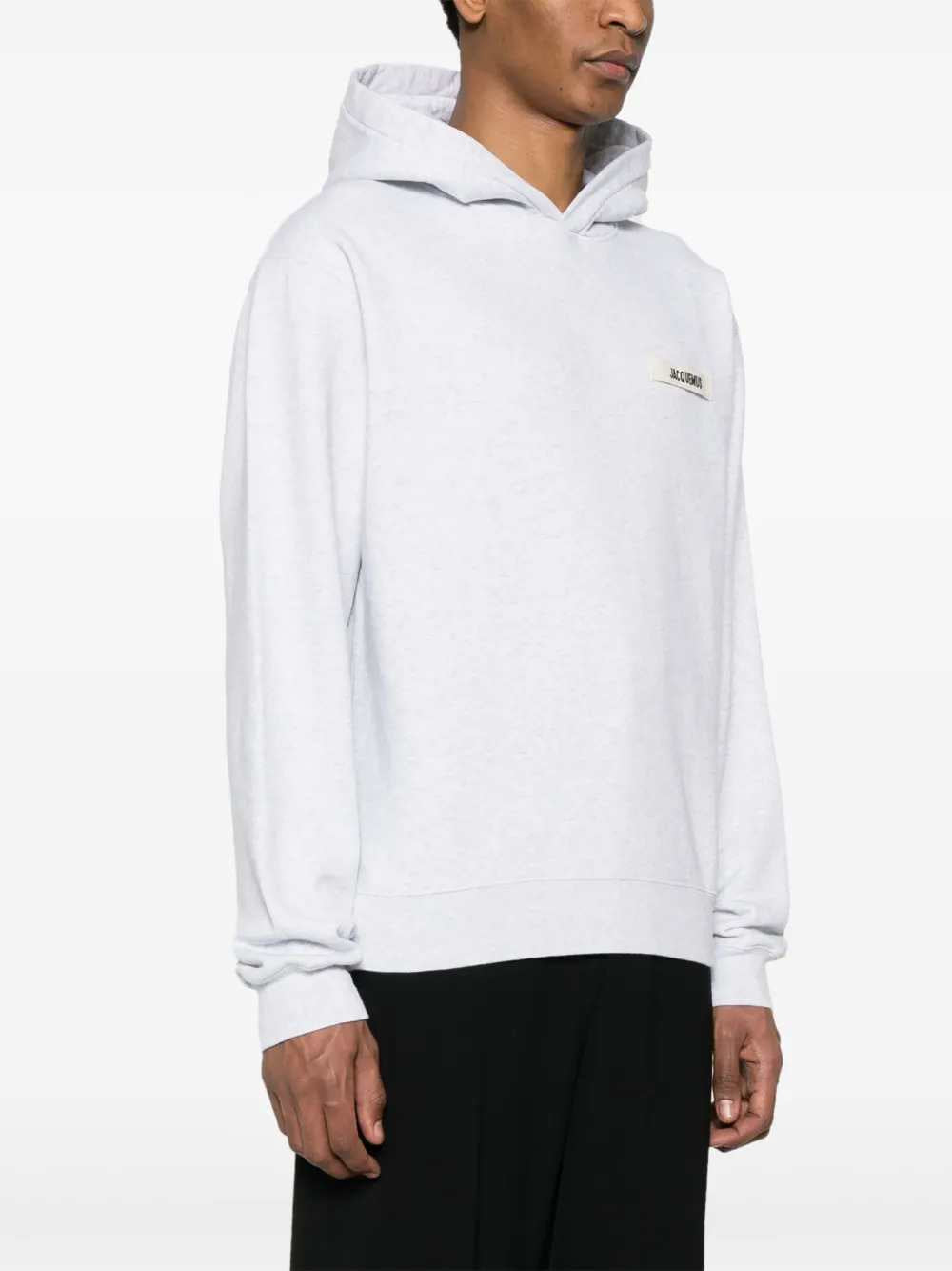 Jacquemus Men Grosgrain Logo-Appliqué Hoodie JACQUEMUS