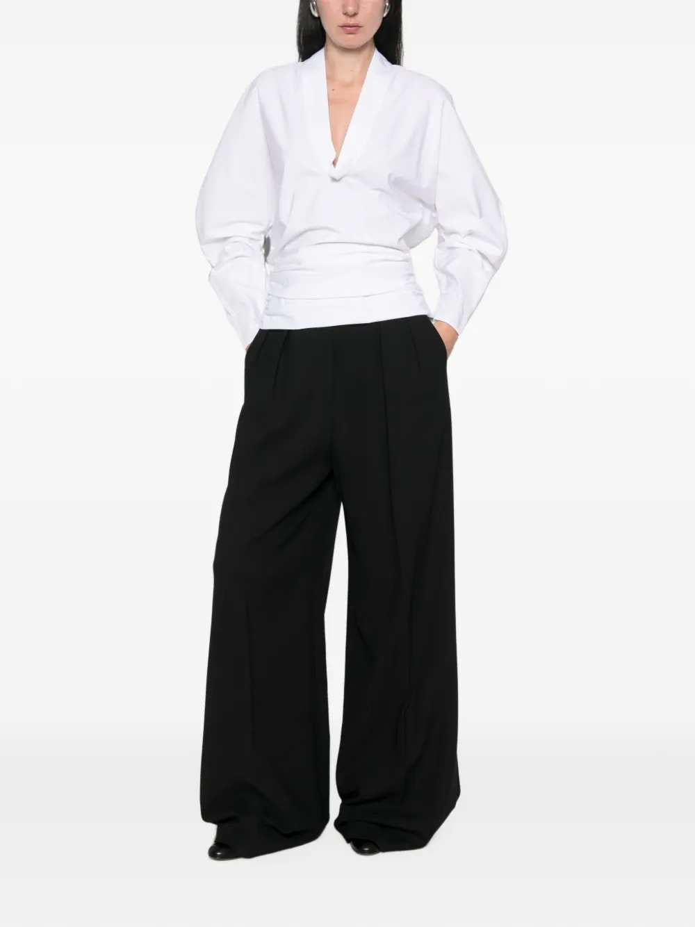 Jacquemus Women Colombe V-Neck Blouse JACQUEMUS