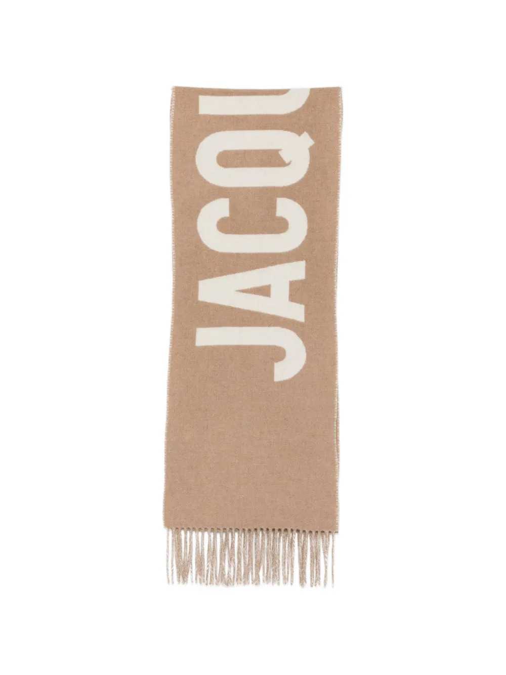 Jacquemus Unisex Fringed Scarf With Intarsia Logo JACQUEMUS