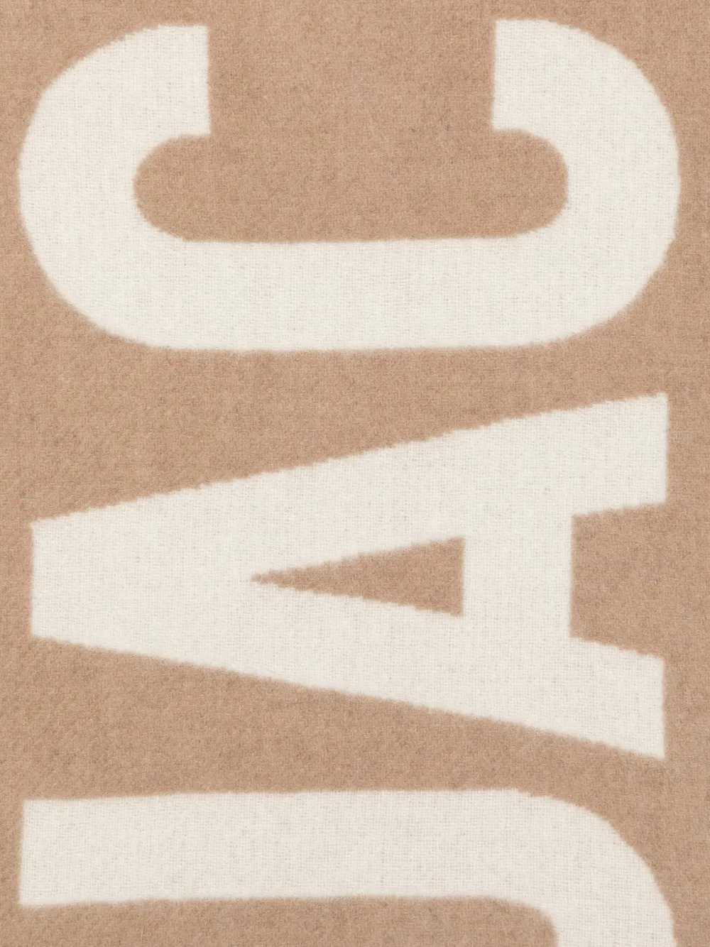 Jacquemus Unisex Fringed Scarf With Intarsia Logo JACQUEMUS