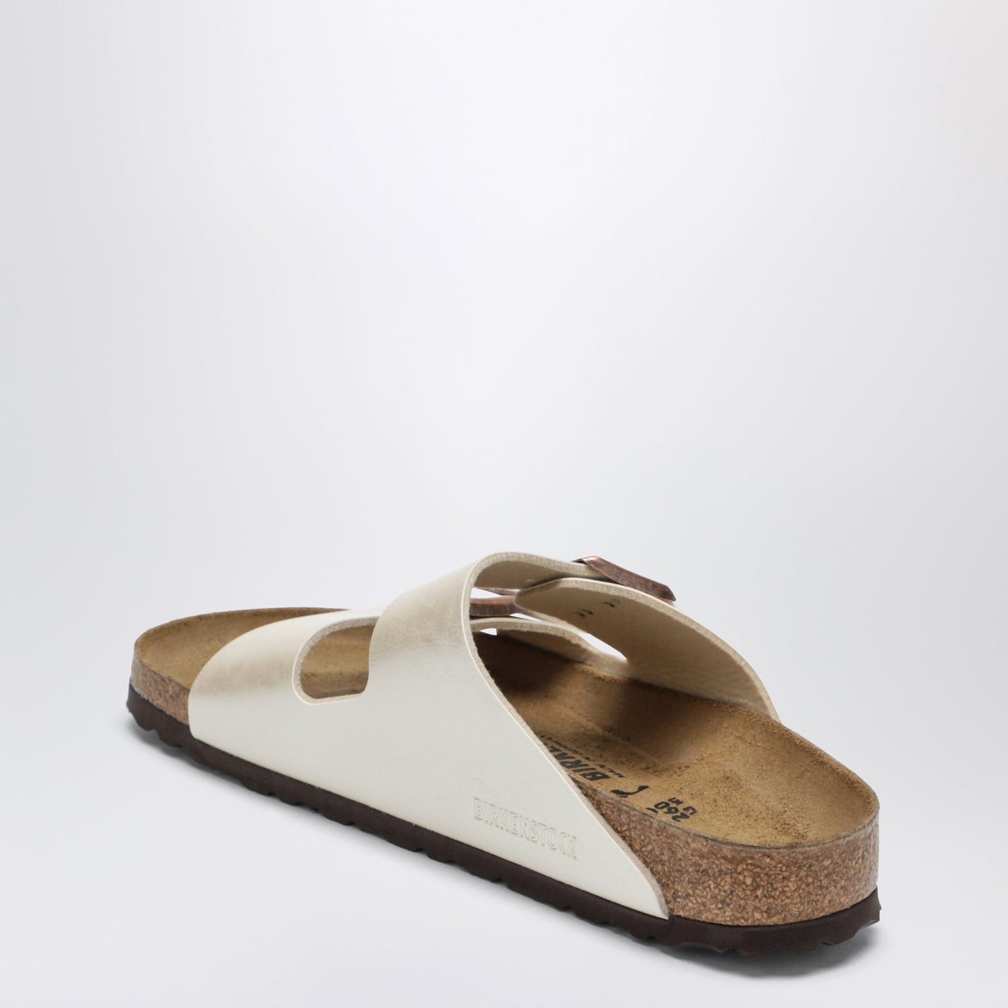 Birkenstock Arizona Birko-Flor Pearl White Slides Women Birkenstock
