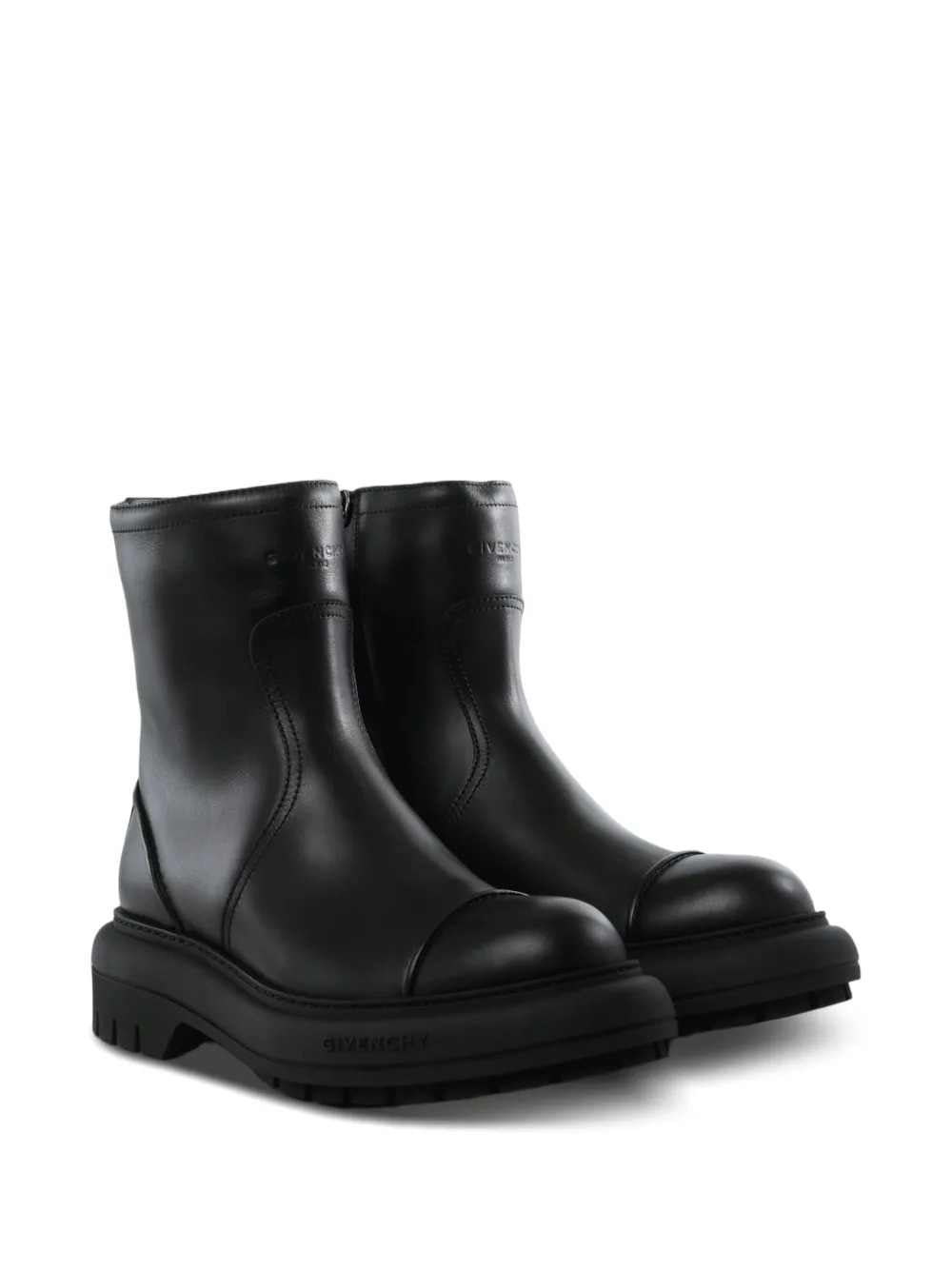 Givenchy Men Leather Cargo Biker Boots GIVENCHY