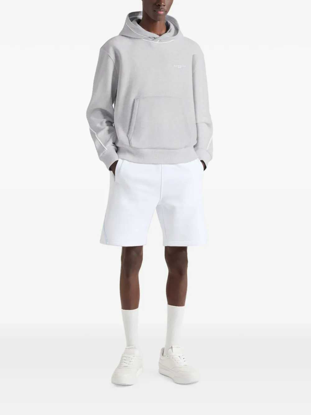 Givenchy Men Fleece Hoodie With Exposed Stitching GIVENCHY