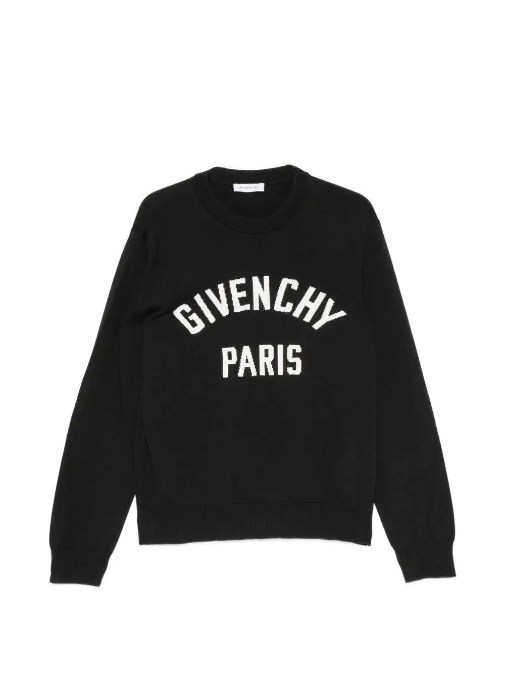 Givenchy Men Haute Couture Knit Sweater With Givenchy Paris Detail GIVENCHY