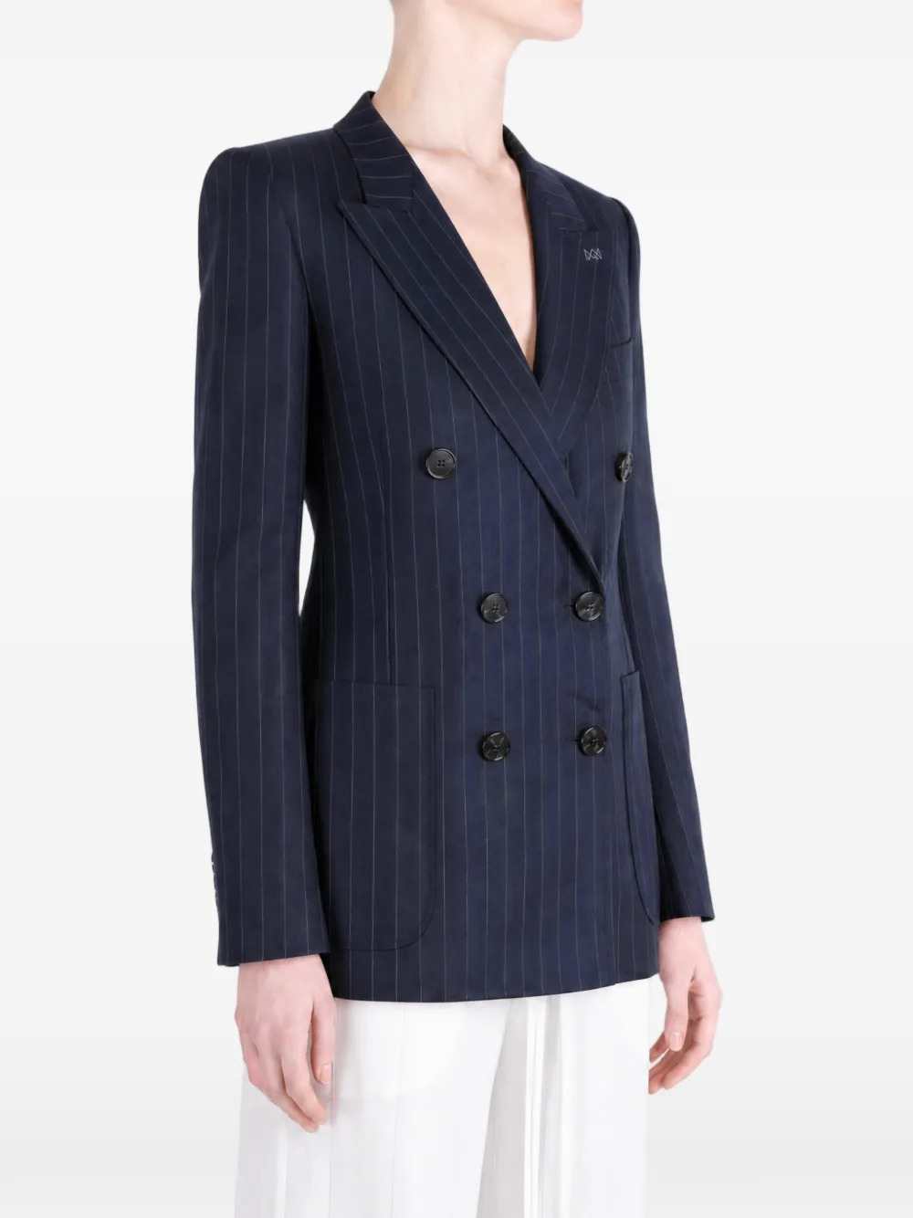 Givenchy Women Striped Wool Double-Breasted Jacket GIVENCHY