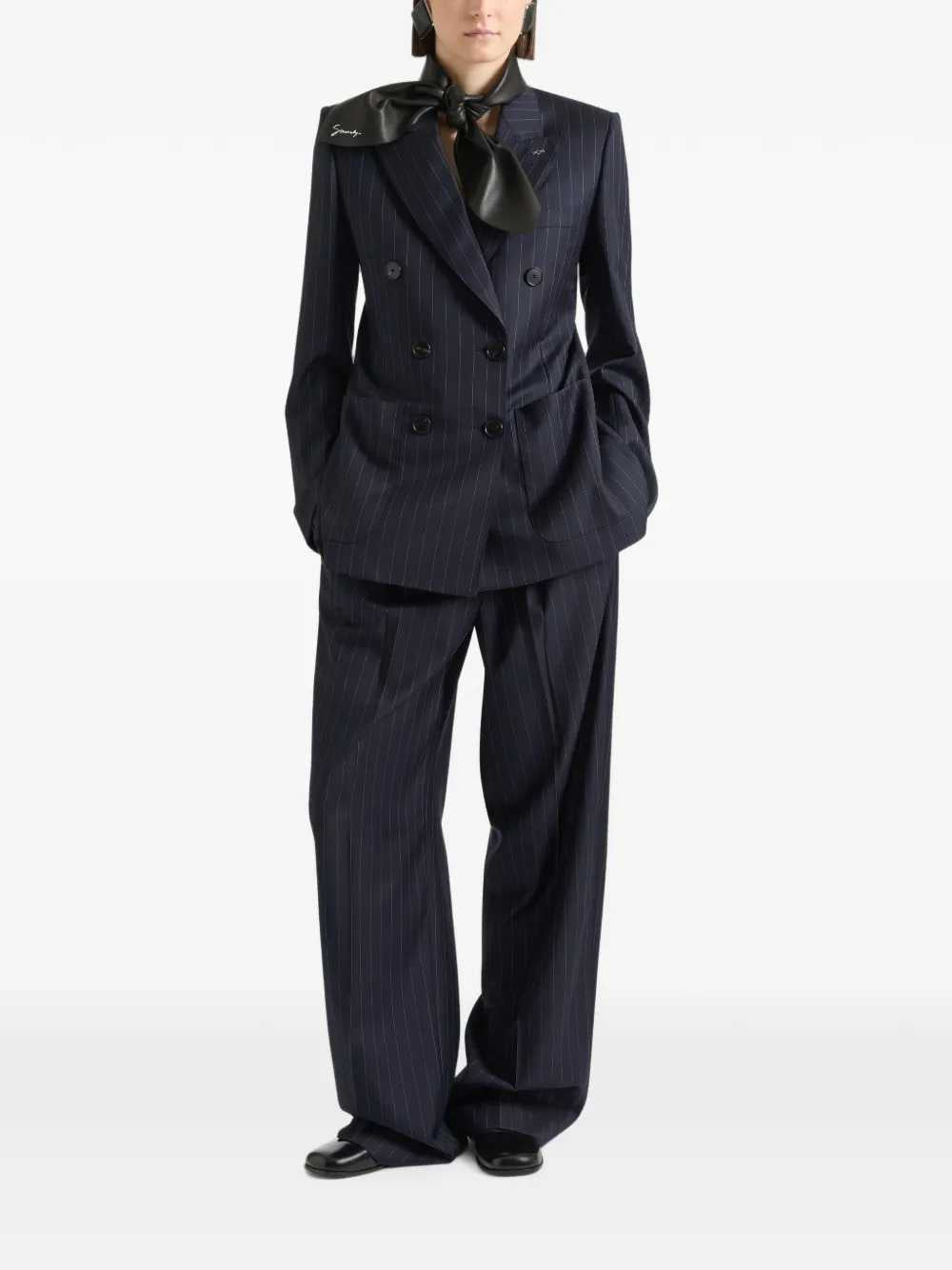 Givenchy Women Pleated Pinstripe Trousers GIVENCHY