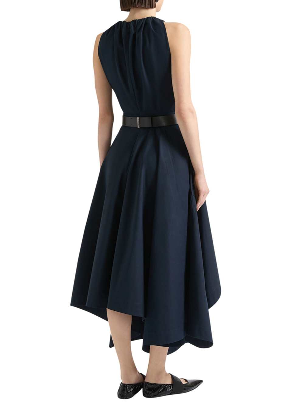 Givenchy Women Asymmetric Poplin Maxi Dress With Bow GIVENCHY