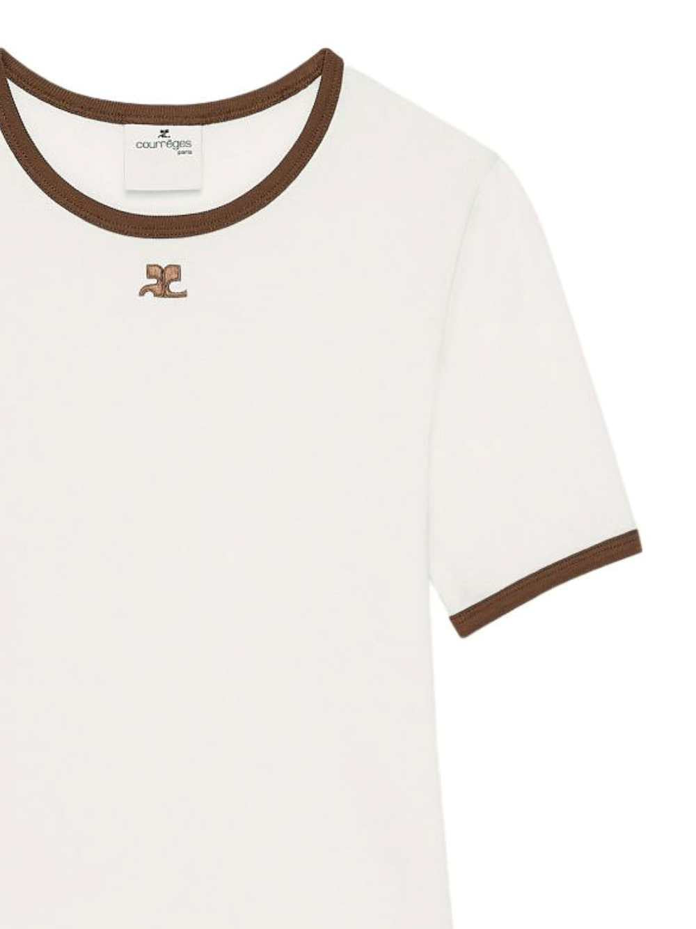 Courreges Women T-Shirt With Contrasting Trim COURREGES