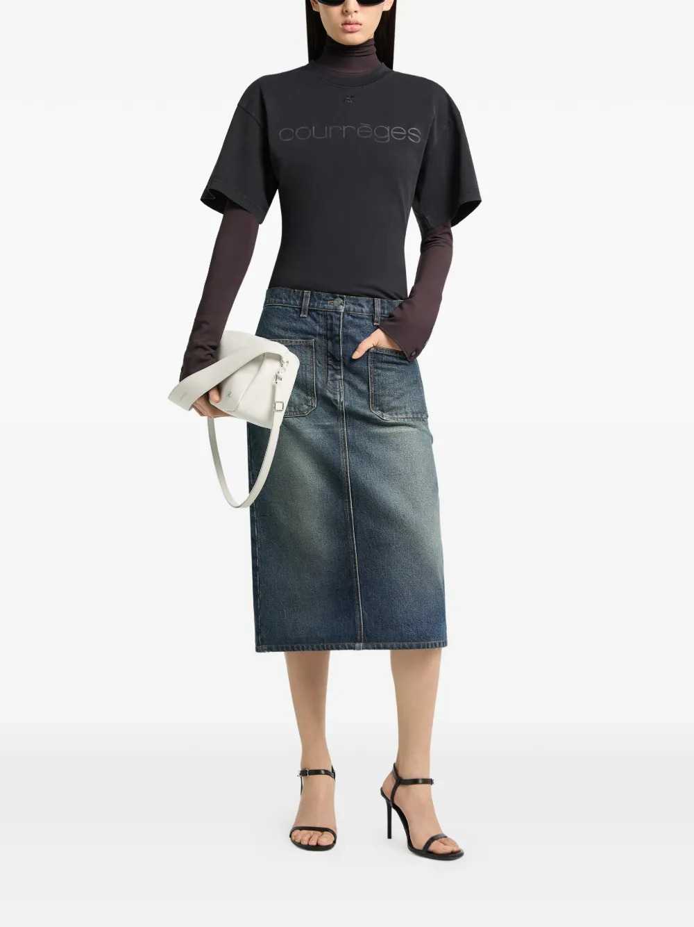 Courreges Women Printed Logo T-Shirt COURREGES