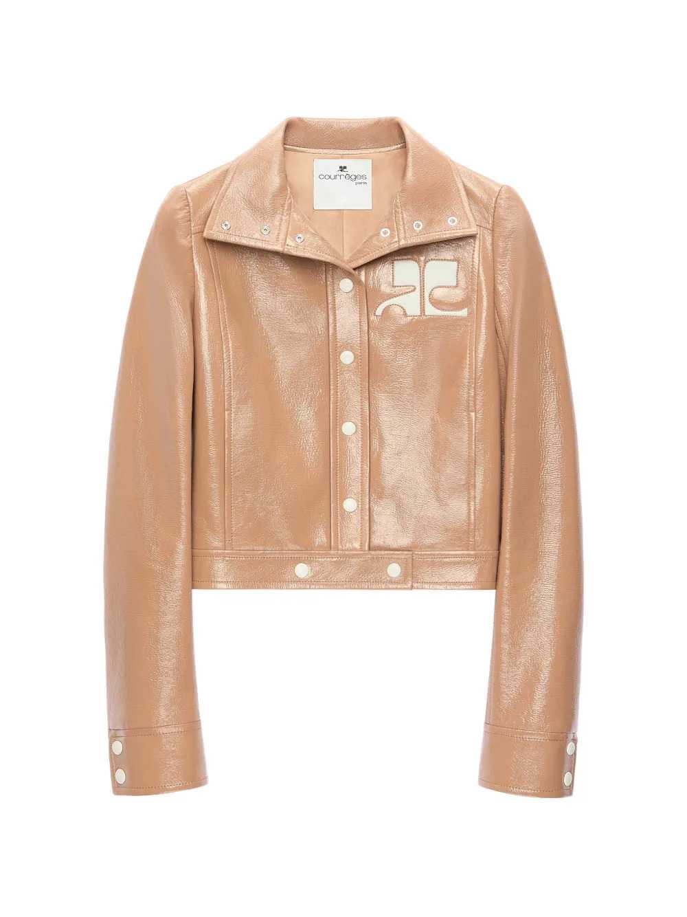 Courreges Women Re-Edition Cropped Vinyl Jacket COURREGES