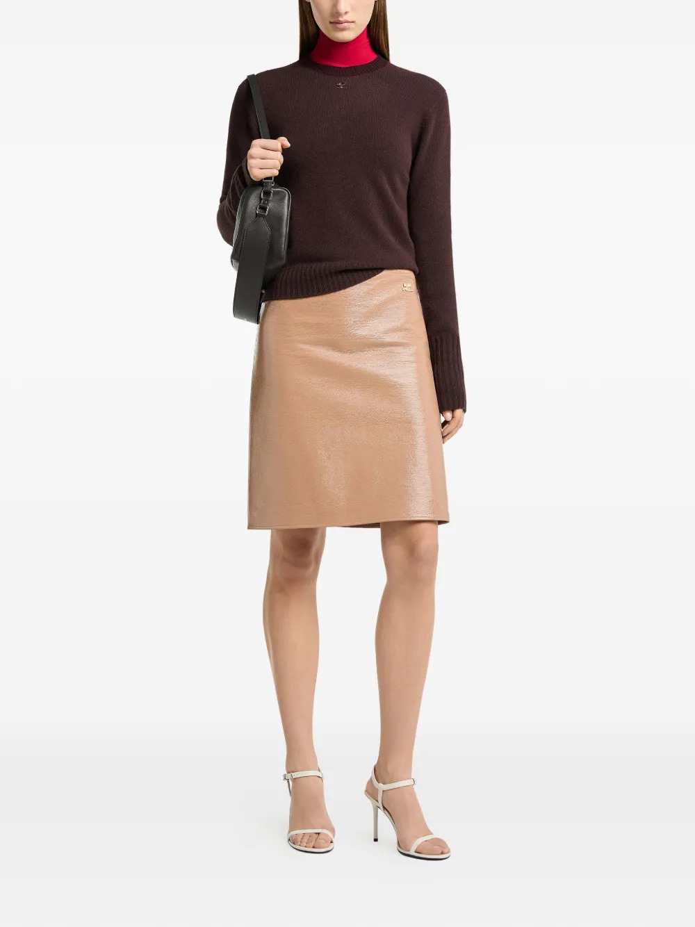 Courreges Women Flared Vinyl Skirt COURREGES