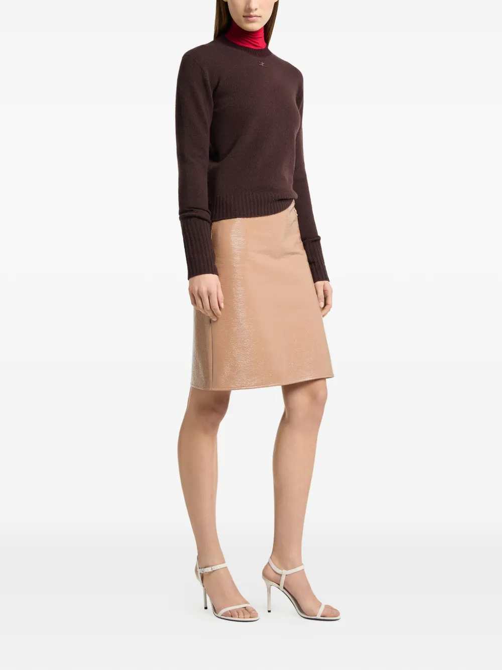 Courreges Women Flared Vinyl Skirt COURREGES
