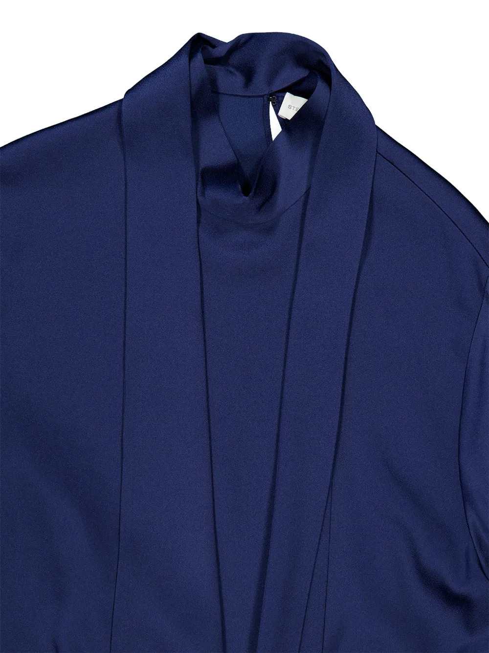 Stella Mccartney Women Satin-Finish Draped Midi Dress STELLA MCCARTNEY