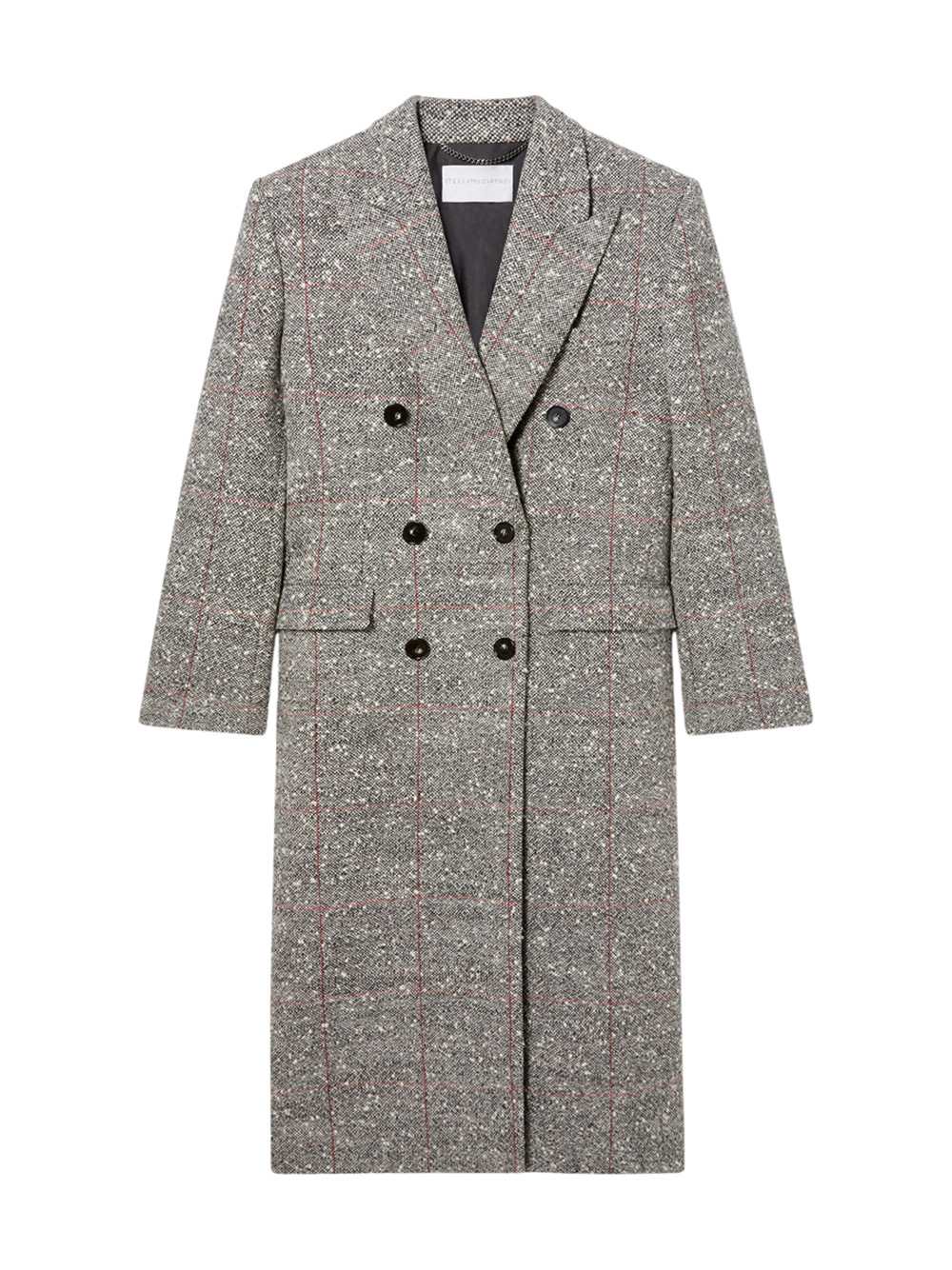 Stella Mccartney Women Double-Breasted Coat In Speckled Wool STELLA MCCARTNEY