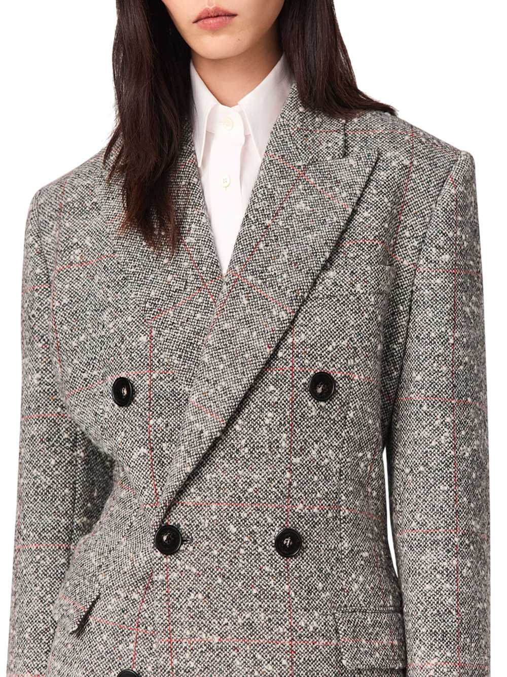Stella Mccartney Women Double-Breasted Coat In Speckled Wool STELLA MCCARTNEY