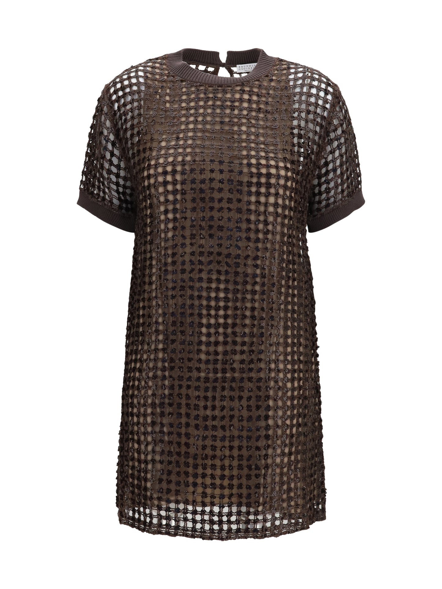 Brunello Cucinelli Women Sequin Mesh Mini Dress BRUNELLO CUCINELLI