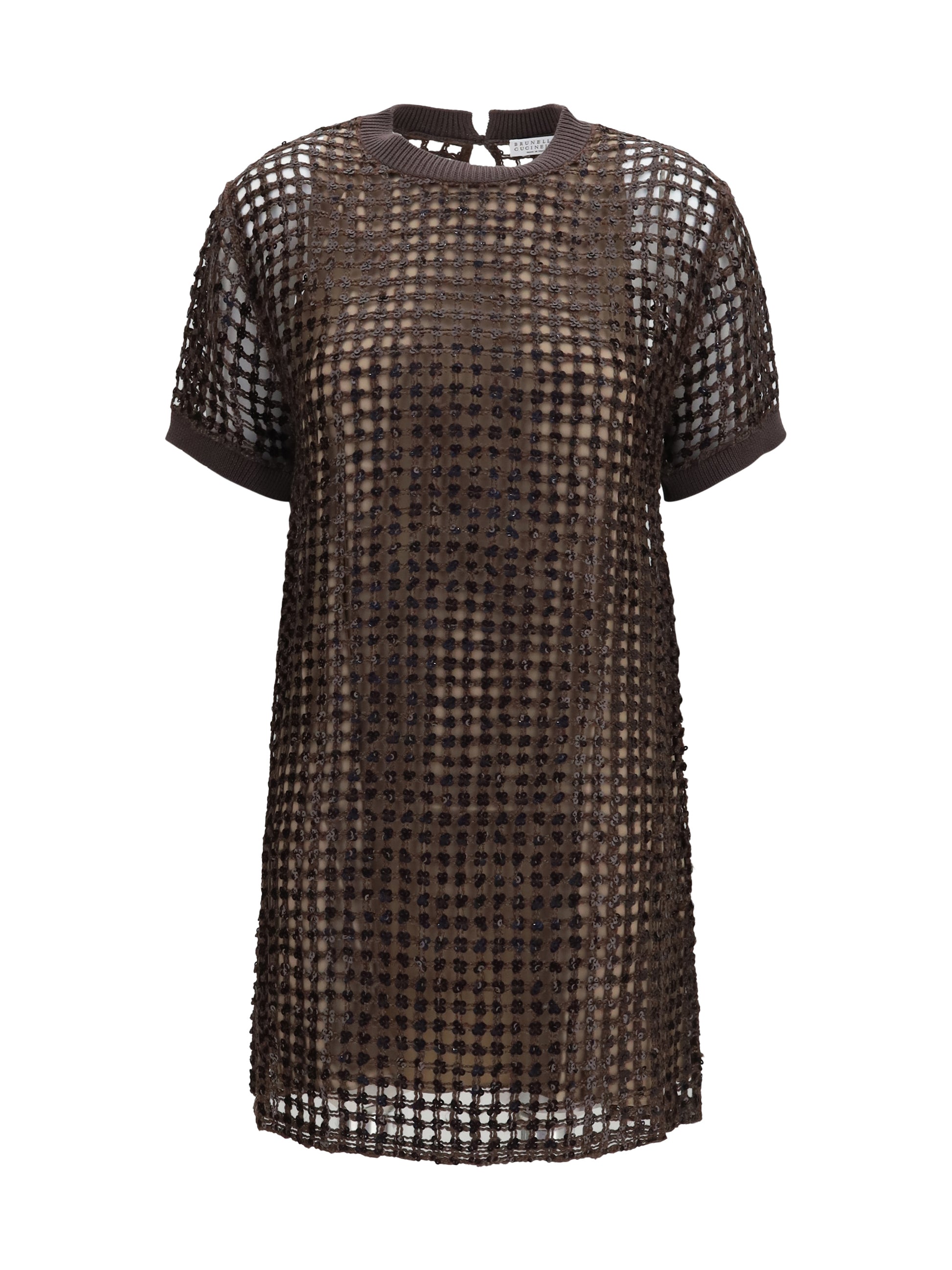 Brunello Cucinelli Women Sequin Mesh Mini Dress BRUNELLO CUCINELLI