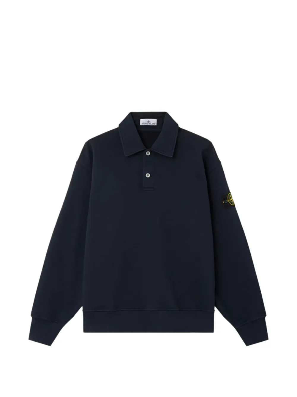 Stone Island Men Tubular Cotton Fleece Polo Shirt STONE ISLAND