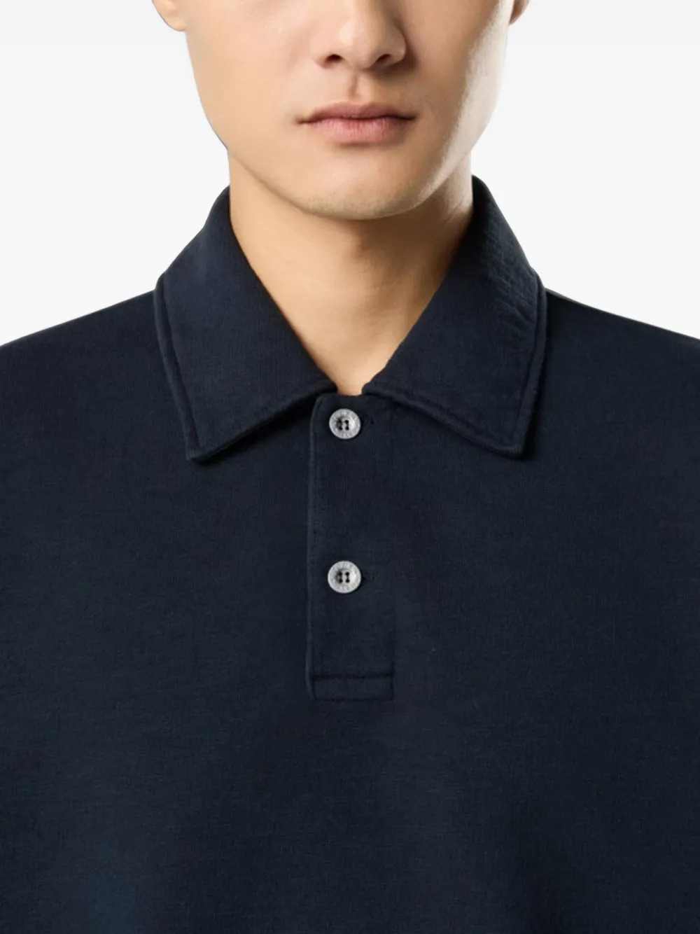 Stone Island Men Tubular Cotton Fleece Polo Shirt STONE ISLAND