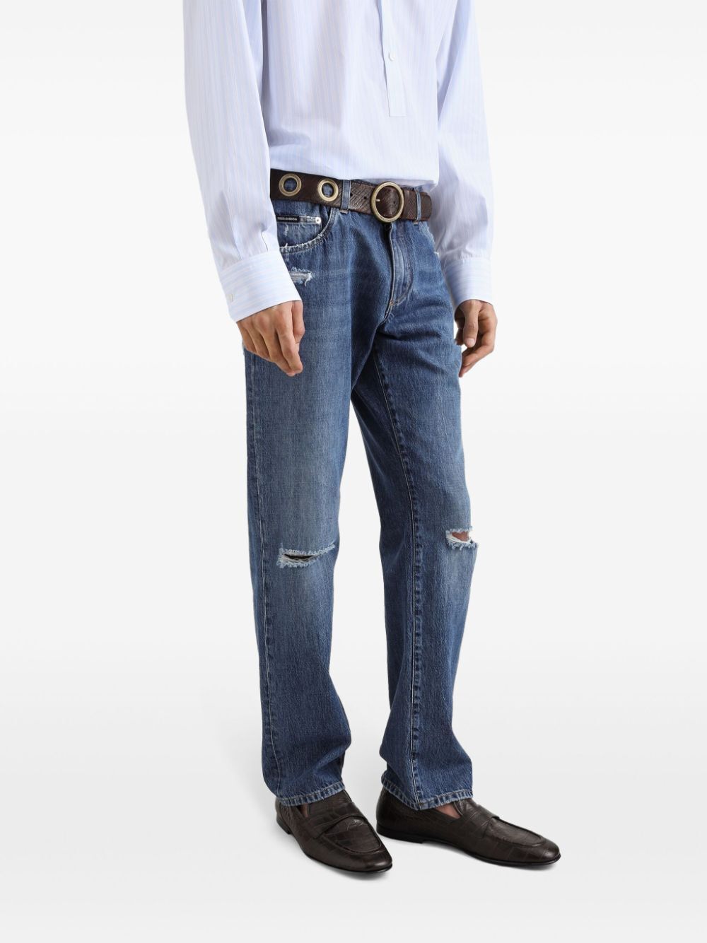 Dolce & Gabbana Men Classic Cotton Jeans With Tag With Abrasions DOLCE & GABBANA