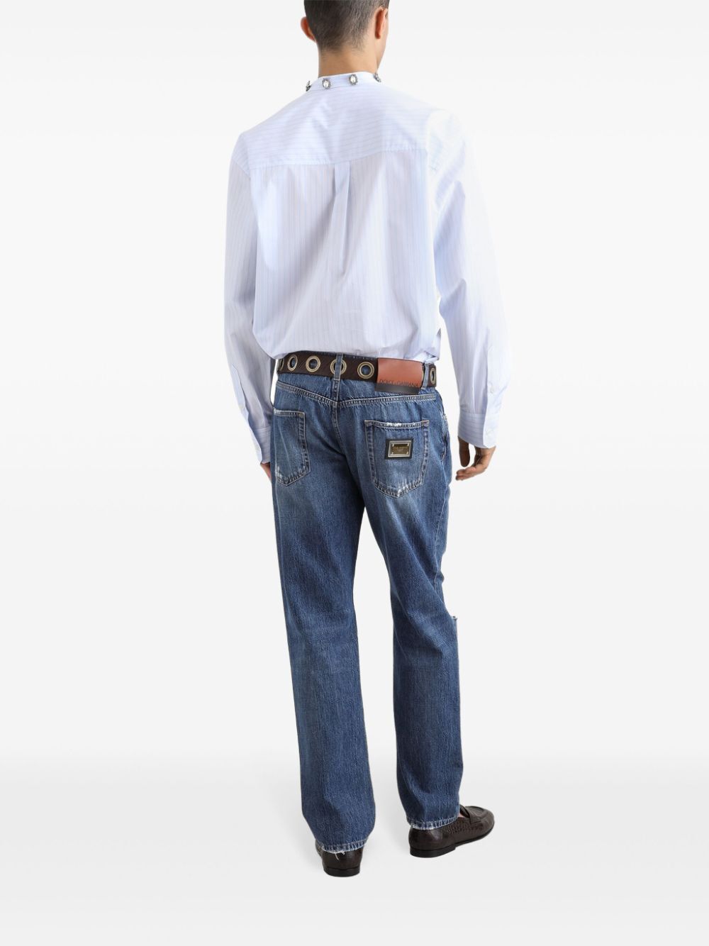 Dolce & Gabbana Men Classic Cotton Jeans With Tag With Abrasions DOLCE & GABBANA